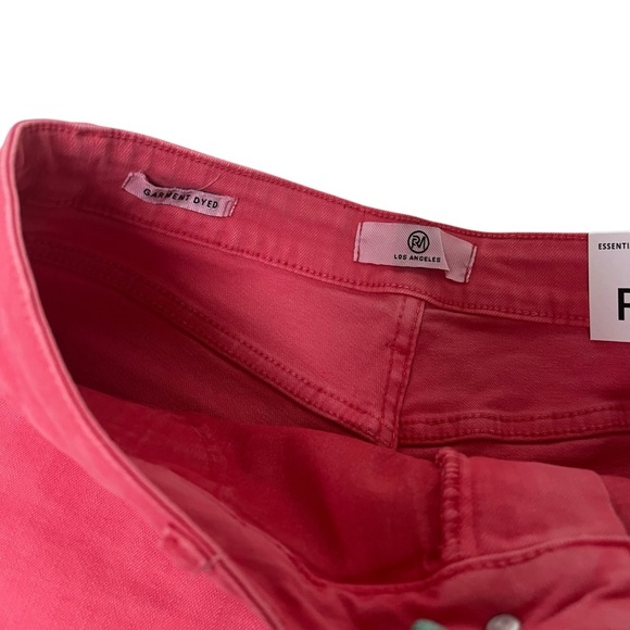 RFM Los Angeles‎ Essential High Waist Raw Hem Denim Shorts Sugar Coral Sz XL NWT - Picture 9 of 13